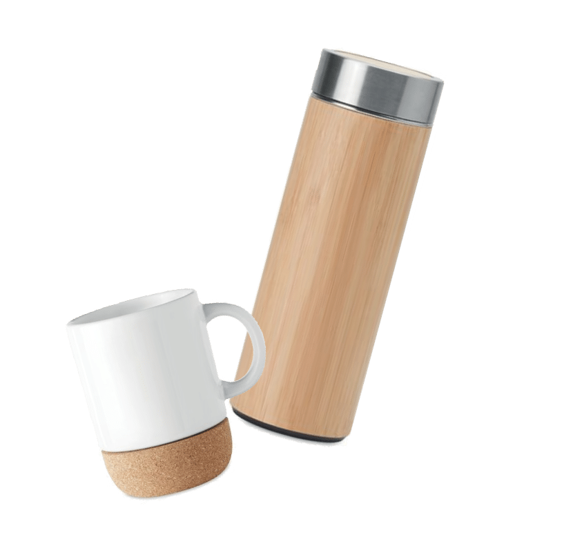 thermos et mug bambou personnalisable