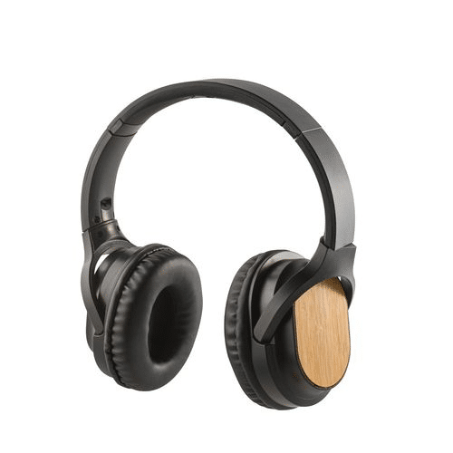 casque bluetooth bambou avec logo entreprise